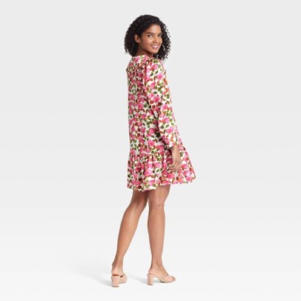 WHO WHAT WEAR | Women’s Puff Long Sleeve Dress.